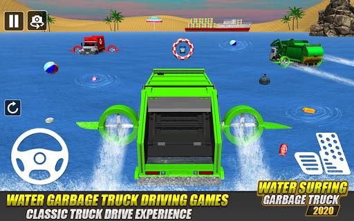 Garbage Truck Water Surfing 3D - Image screenshot of android app