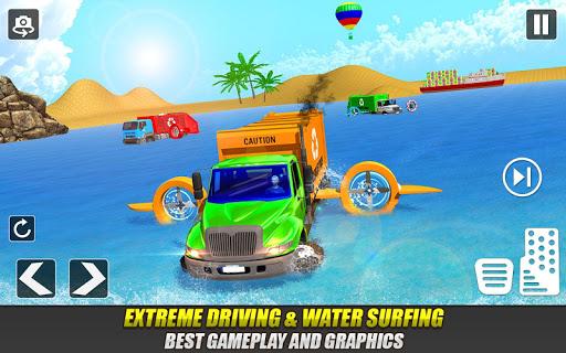 Garbage Truck Water Surfing 3D - Image screenshot of android app