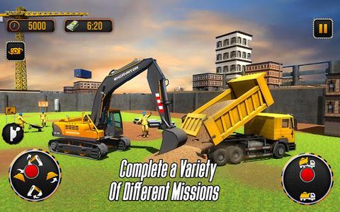 City Heavy Excavator: Construction Crane Pro 2021 - Gameplay image of android game