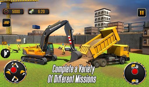 City Heavy Excavator Crane 3D - Gameplay image of android game