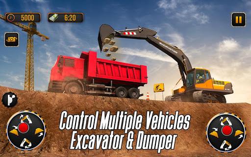 City Heavy Excavator Crane 3D - Gameplay image of android game
