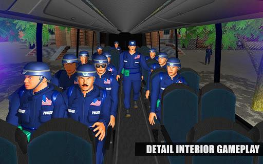 US Police Bus Simulator Game - Gameplay image of android game