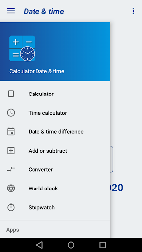 Date & time calculator - Image screenshot of android app