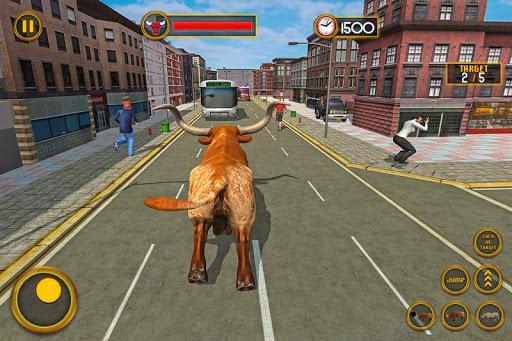 Wild Bull City Attack: Bull Simulator Games - عکس برنامه موبایلی اندروید