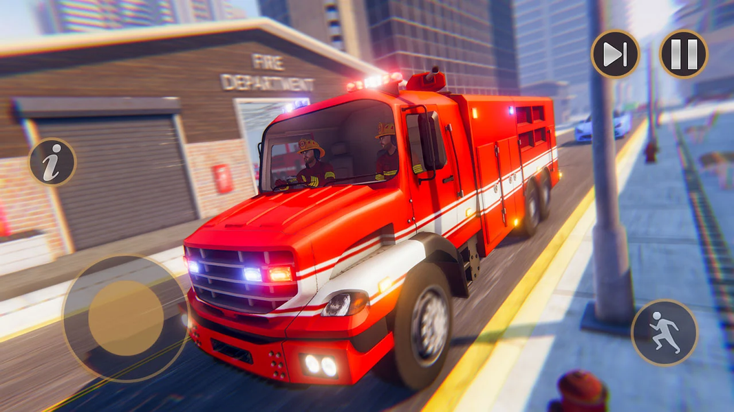 911 Rescue Fire Truck Games 3D - Gameplay image of android game