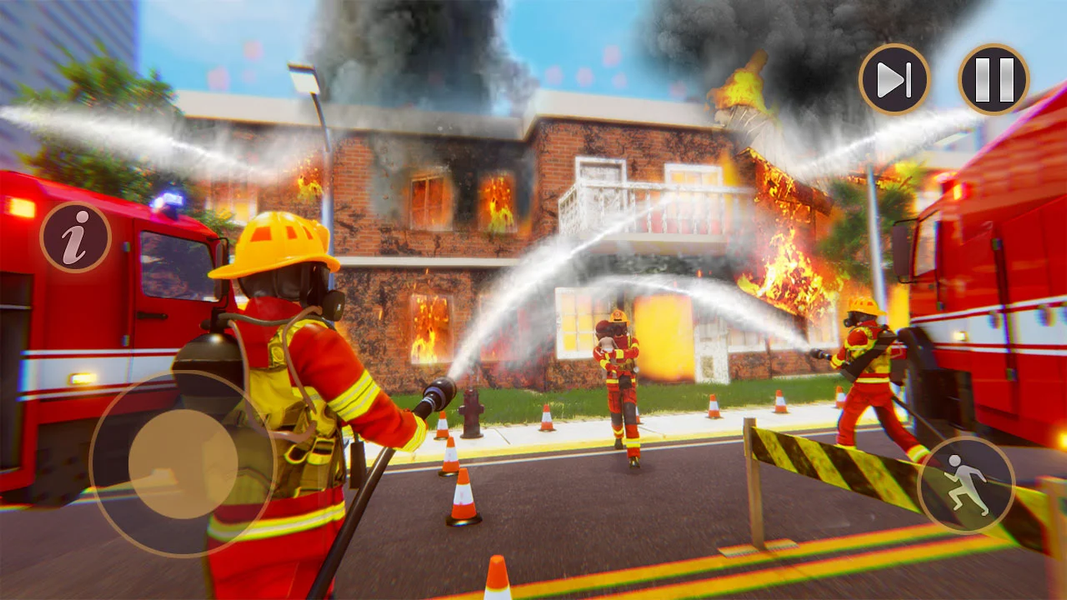 911 Rescue Fire Truck Games 3D - Gameplay image of android game