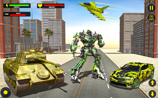 US Army Jet Robot Transforming Wars - Gameplay image of android game