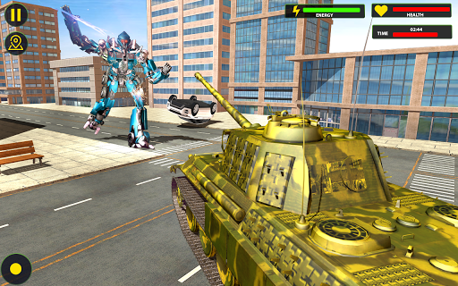 US Army Jet Robot Transforming Wars - Gameplay image of android game