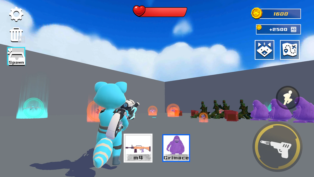 Raccoon Shooting Sandbox - Gameplay image of android game