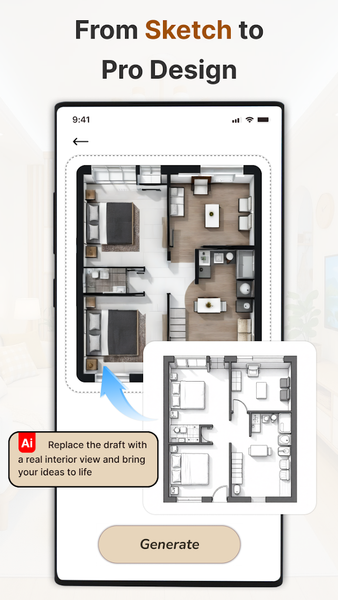 Dream Home AI: Sketch & Design - Image screenshot of android app