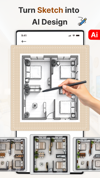 Dream Home AI: Sketch & Design - Image screenshot of android app
