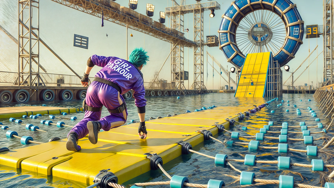 Going Up Jump Parkour Rooftop - Gameplay image of android game