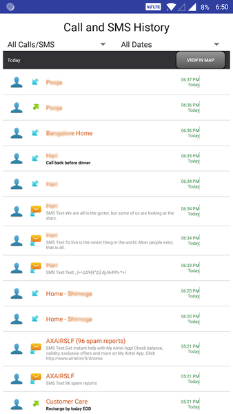 Call store tracker app