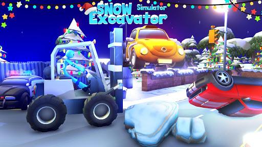 Snow Excavator Truck Simulator - Gameplay image of android game