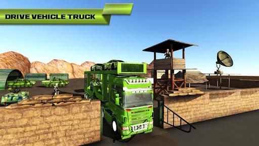 Army Tank Transport Truck Game - Gameplay image of android game
