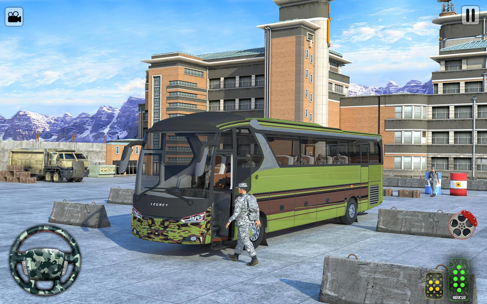 Army Coach Bus Driving Sim 3D - عکس بازی موبایلی اندروید