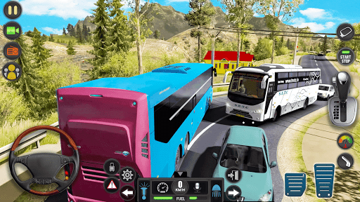 Offroad Bus Simulator Drive 3D - Gameplay image of android game