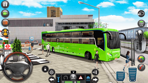 Offroad Bus Simulator Drive 3D - Gameplay image of android game