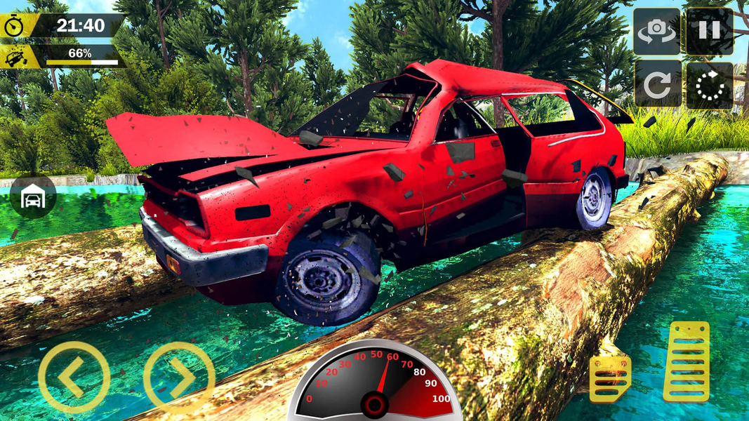 Impossible Bridge VS Car Crash - Gameplay image of android game
