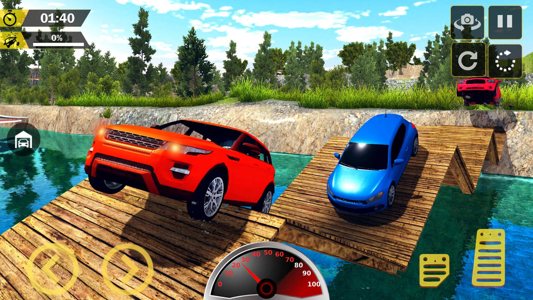 Impossible Bridge VS Car Crash - Gameplay image of android game