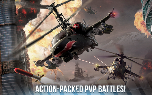 Modern War Choppers: Shooter - Gameplay image of android game