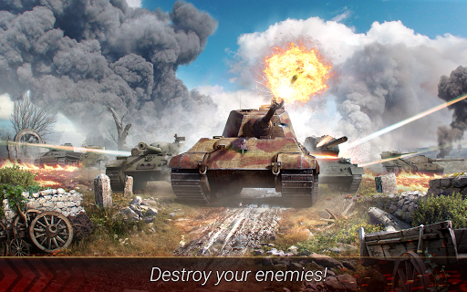 World of Armored Heroes: WW2 Tank Strategy Wargame - Gameplay image of android game