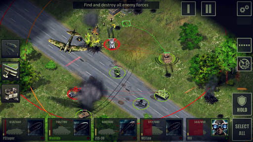 World of Armored Heroes: WW2 Tank Strategy Wargame - Gameplay image of android game