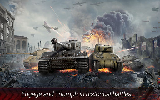 World of Armored Heroes: WW2 Tank Strategy Wargame - Gameplay image of android game
