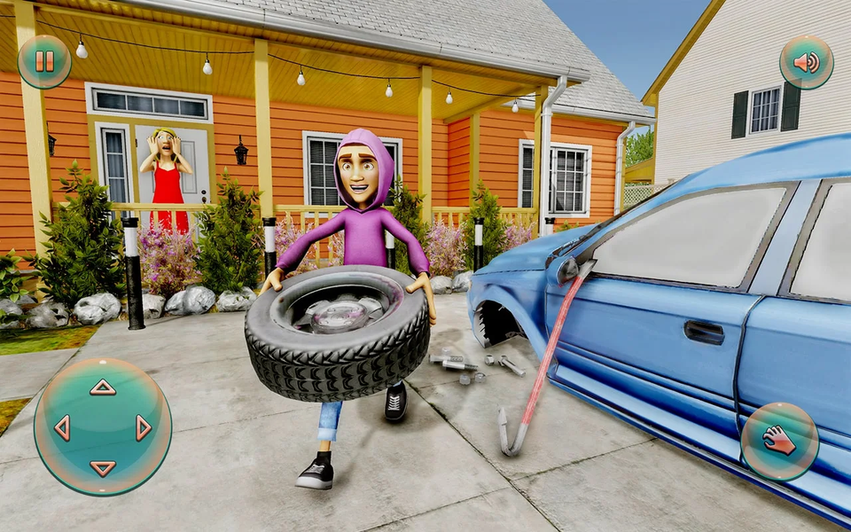 Hello Bad Neighbours Crazy Fun - Gameplay image of android game