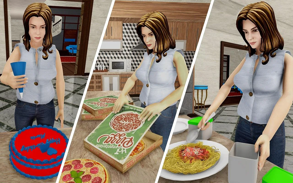 Virtual Mother Simulator: Home - Gameplay image of android game