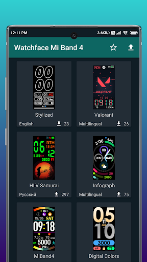 Watchfaces for Mi Band 4 - Image screenshot of android app