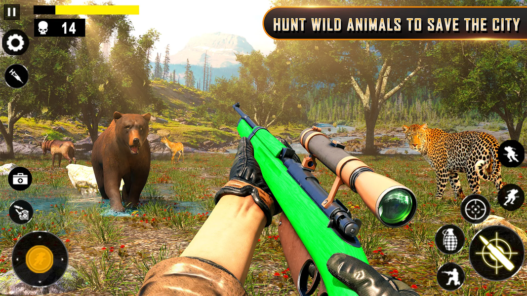 Wild Animal Hunting Games 3D - عکس بازی موبایلی اندروید