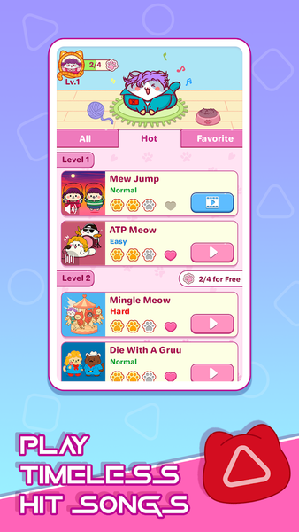 Kitty Tiles: Music Game - عکس بازی موبایلی اندروید