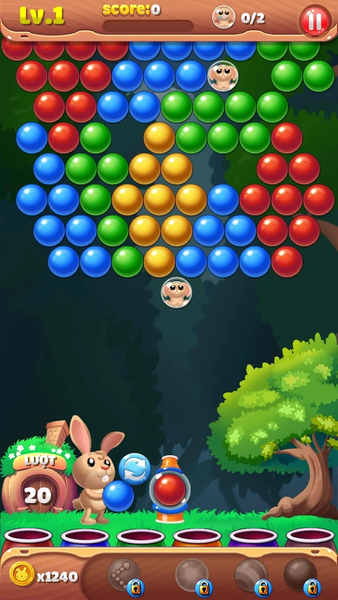 Bubble Bunny - Bubble Shooter - Gameplay image of android game