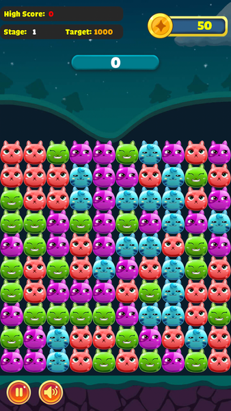 Cute Cat Pop - Gameplay image of android game
