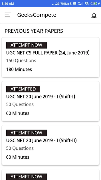UGC NET Computer Science Tests - عکس برنامه موبایلی اندروید
