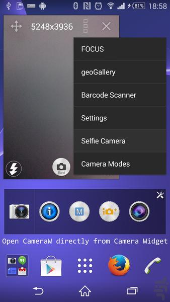 CameraW for Xperia - Image screenshot of android app