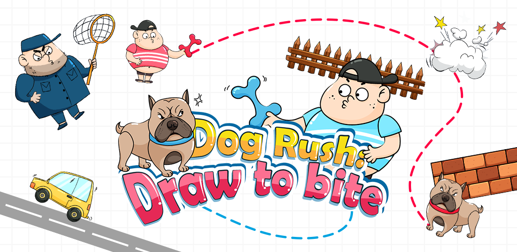 Doge Rush - Draw to bite - Gameplay image of android game