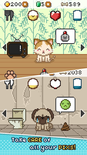 Pix! - Virtual Pet Game - Gameplay image of android game