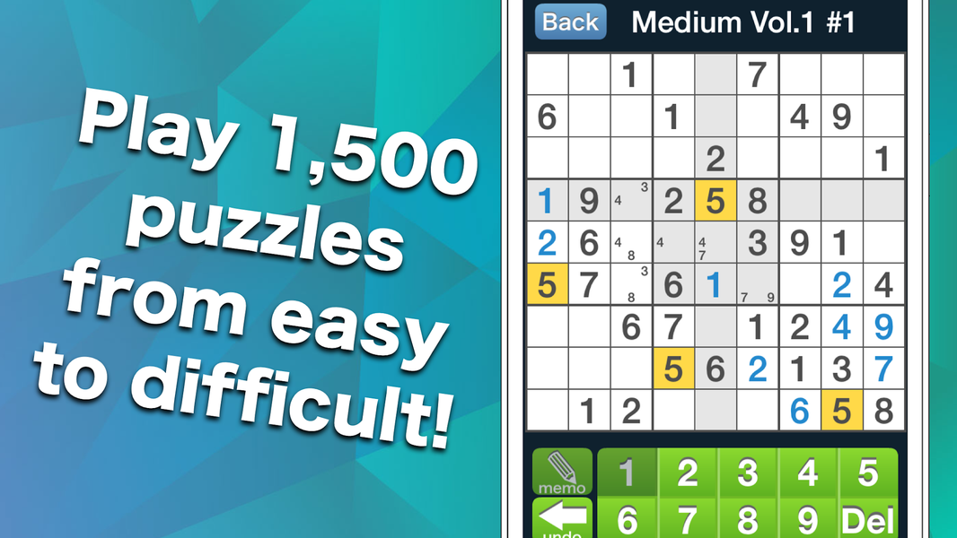Number Place - 3,000 Puzzles - Gameplay image of android game