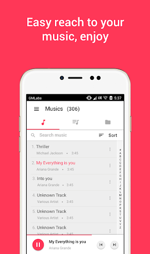 GM Music GO - Image screenshot of android app