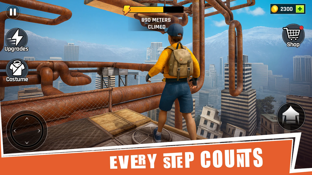 Going Up Rooftop - Parkour ۳D - عکس بازی موبایلی اندروید