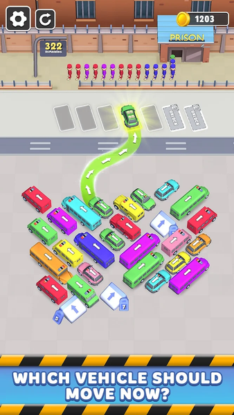Prison Frenzy : Bus Jam - Gameplay image of android game