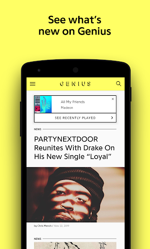 Genius — Song Lyrics Finder - Image screenshot of android app