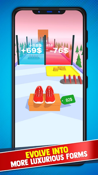 Shoes Luxury Rush Evolution ۳D - عکس بازی موبایلی اندروید