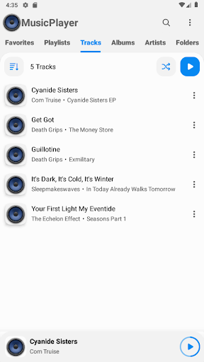 Free Music Player - عکس برنامه موبایلی اندروید