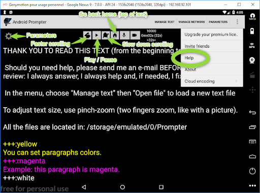 A Prompter for Android - عکس برنامه موبایلی اندروید