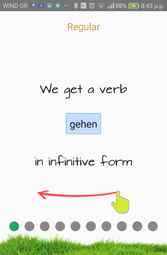 German Present Tense (Präsens) - Image screenshot of android app