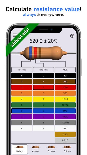 Resistance Calculator - عکس برنامه موبایلی اندروید