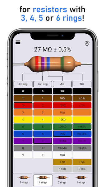 Resistance Calculator - عکس برنامه موبایلی اندروید